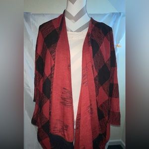 Womens Red and black cape.
